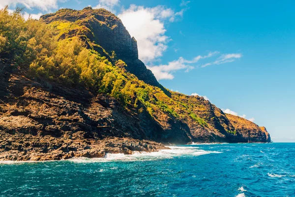 美丽的美景 壮观的 巴利海岸悬崖上的考艾岛 夏威夷 — 图库照片