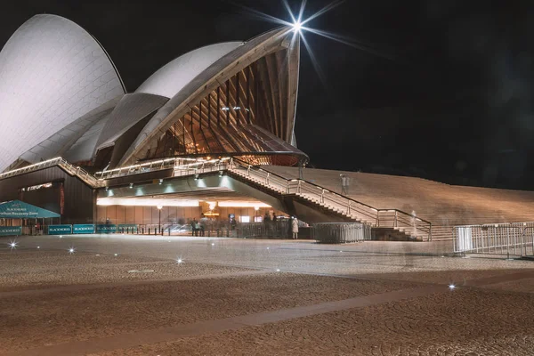 Szép Éjszakai Kilátás Sydney Operaház Éjszakai Sydney Ausztrália 2017 Augusztus — Stock Fotó
