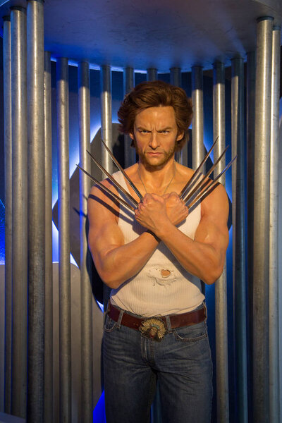 Hugh Jackman as wolverine wax figure at Madame Tussauds in Sydney Australia as on 17 Jan 2017