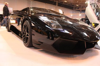 Birmingham, İngiltere - 10 Ekim 2012. Benzersiz Lamborghini supercar Top Gear sergi Show'da görüntülenir.