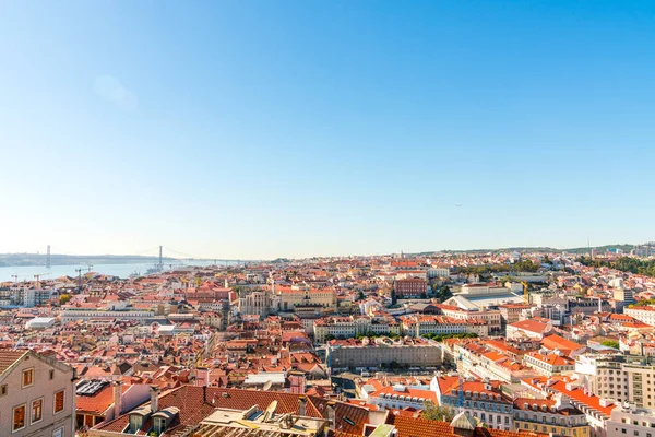 Luftaufnahme Der Altstadt Von Lissabon Von Der Burg Auf Dem — Stockfoto