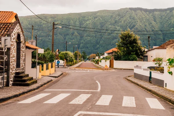 Výhledem Staré Město Přístavem Ponta Delgada Hlavní Město Azor Ostrově — Stock fotografie