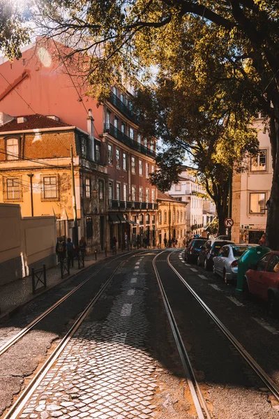 Lisabon Portugalsko Srpna 2017 Staré Město Lisabonu Krásné Staré Úzké — Stock fotografie