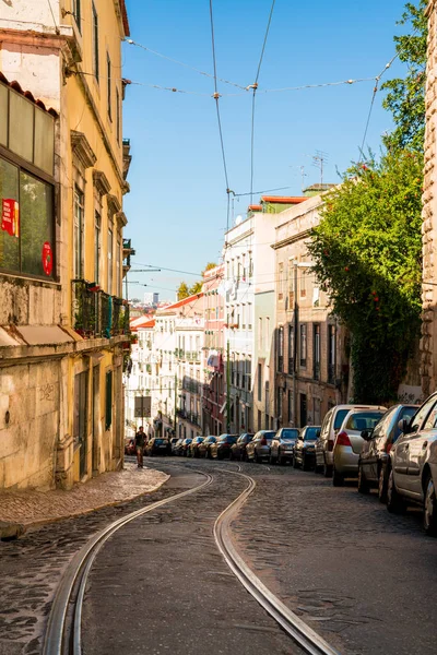 リスボン ポルトガル 2017 リスボンの旧市街 リスボンの美しい古い狭い通り — ストック写真