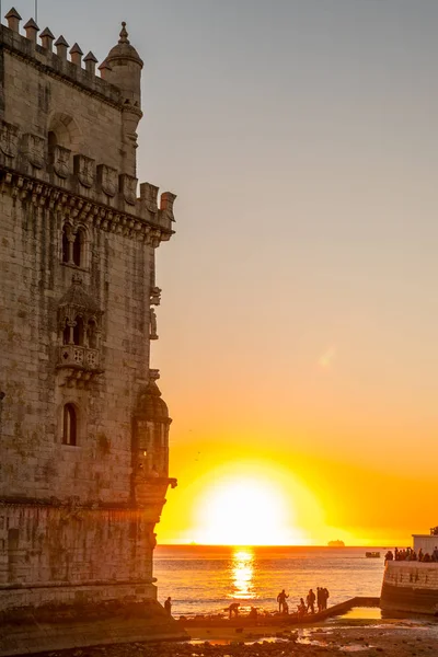 Lissabon Portugiesisch Belem Tower Auf Dem Tagus River Bei Herrlichem — Stockfoto