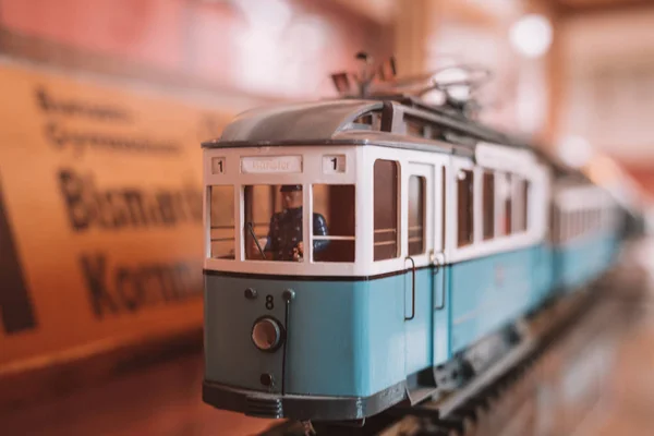 Heidelberg Německo Října 2017 Miniaturní Modely Autobusů Tramvají Muzeu Německu — Stock fotografie