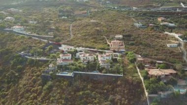 Teresitas plaj veya Playa de Las Teresitas, Santa Cruz de Tenerife yakınındaki ünlü bir plaj Kuzey Tenerife, Kanarya Adaları, İspanya'nın havadan görünümü 
