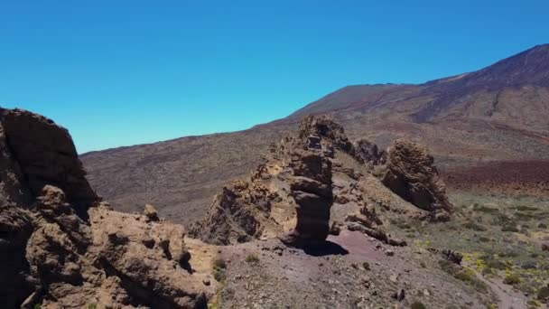 Krásný Pohled Letecké Sopka Teide Ostrově Tenerife Pohled Shora — Stock video