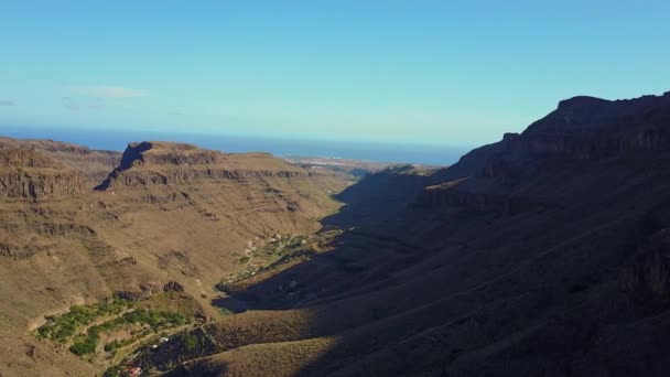 Luchtfoto Van Grand Canyon Heuvels Bergen Van Bovenaf Met Filmische — Stockvideo