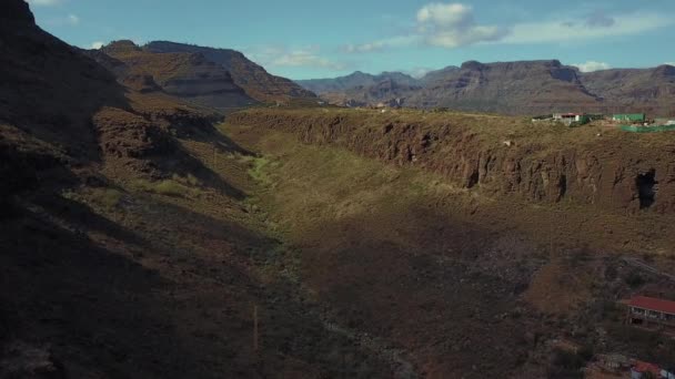 Lotu Ptaka Widok Wyspy Grad Canyon Hiszpanii Góry Latając Górach — Wideo stockowe