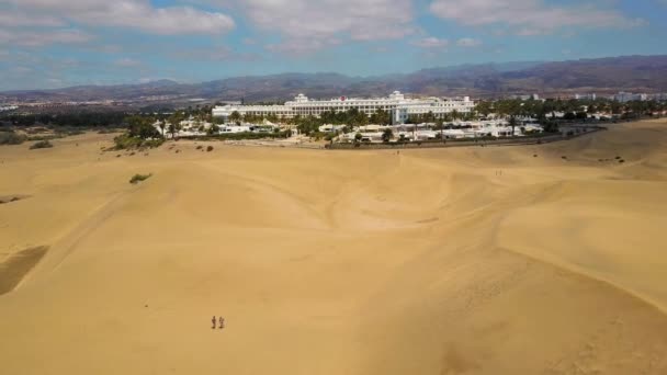 Berömda Naturparken Maspalomas Sanddyner Gran Canaria Kvällstid Kanariska Spanien — Stockvideo