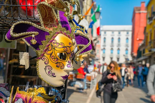 Venecia Italia Abril 2018 Hermosa Máscara Carnaval Venecia —  Fotos de Stock