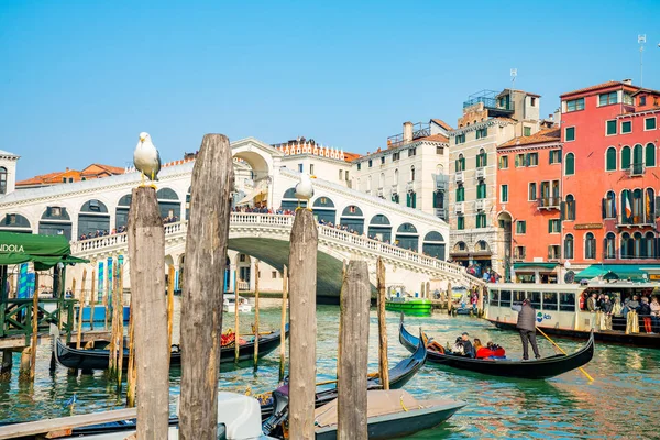 Venezia Italia Aprile 2018 Bella Venezia Stretti Canali Con Molte — Foto Stock