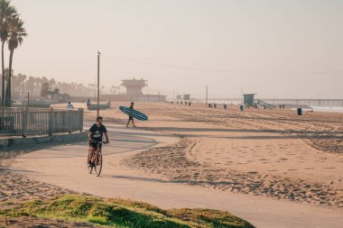 Panoramik bir şaşırtıcı sanatsal Venedik Plajı bölgesinde Los Angeles. Amerika Birleşik Devletleri. 10 Nisan 2017. 