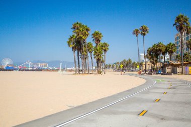 Los Angeles güzel beach California Venedik plaj aşağı bisiklet şeritli. Californication.