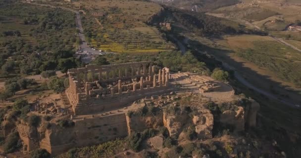 Selinunte, Sicile, Italie. Vue aérienne sur la ville grecque antique sur la côte sud de la Sicile, en Italie. Temple d'Hera ruines de l'architecture de style dorique .