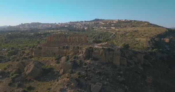 Selinunte Sicile Italie Vue Aérienne Sur Ville Grecque Antique Sur — Video