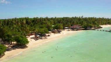 Güvercin Noktası, Tobago, Trinidad ve Tobago, Karayipler denizi, Batı Hint Adaları, Trinidad ve Tobago 'daki altın plaj..