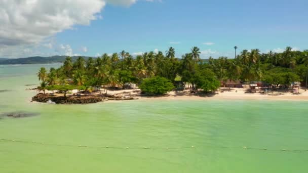 Vista Aérea Pigeon Point Tobago Trinidad Tobago Mar Caribe Índias — Vídeo de Stock