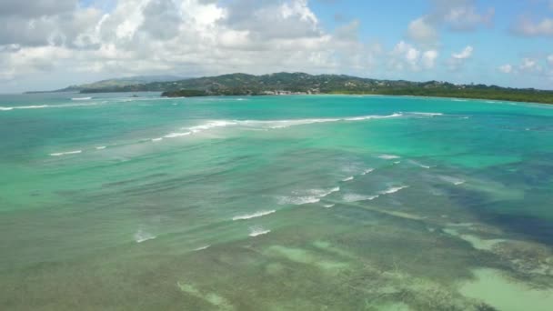 Flygfoto Över Pigeon Point Tobago Trinidad Och Tobago Karibiska Havet — Stockvideo