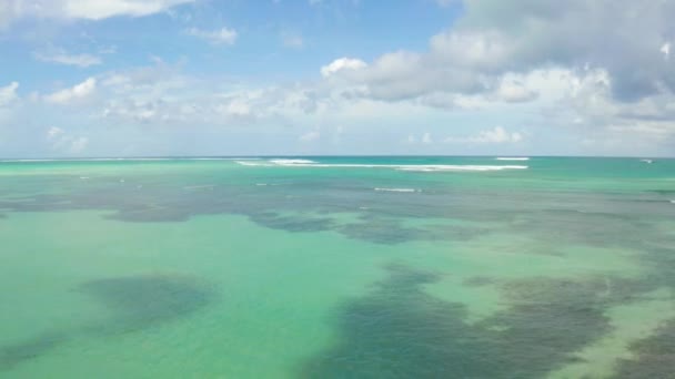 Luchtfoto Van Pigeon Point Tobago Trinidad Tobago Caribische Zee West — Stockvideo