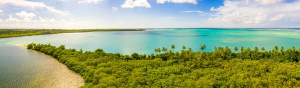 Foto Aerea Del Bellissimo Paradiso Spiaggia Tropicale Delle Maldive Sull — Foto Stock