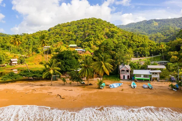 Bellissima Isola Tropicale Delle Barbados Vista Sulla Spiaggia Dorata Con — Foto Stock