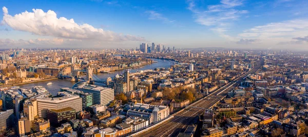 Impresionante Vista Londres Desde Arriba Distrito Ciudad Londres Tower Bridge — Foto de Stock