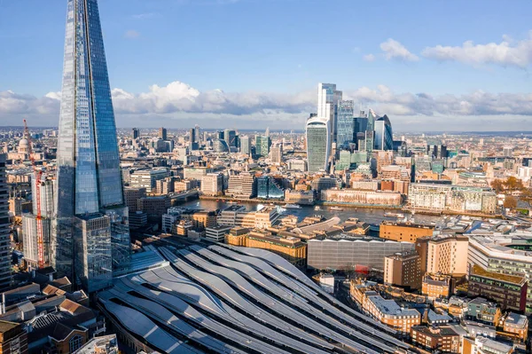 Impresionante Vista Londres Desde Arriba Distrito Ciudad Londres Tower Bridge —  Fotos de Stock