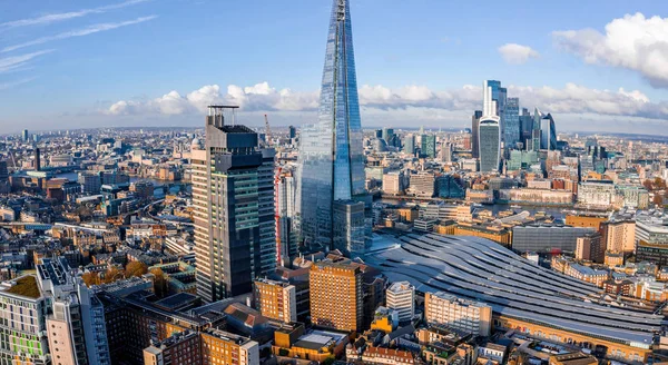 Prachtig Uitzicht Londen Van Boven Londen Stadsdeel Tower Bridge Rivier — Stockfoto