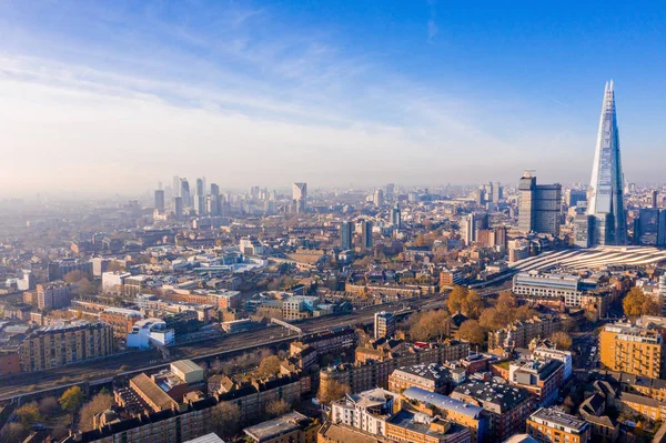 Impresionante Vista Londres Desde Arriba Distrito Ciudad Londres Tower Bridge —  Fotos de Stock