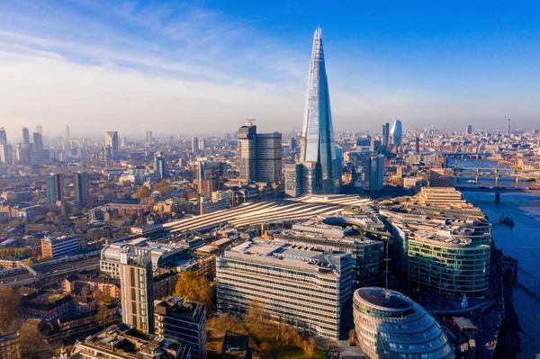 Impresionante Vista Londres Desde Arriba Distrito Ciudad Londres Tower Bridge —  Fotos de Stock