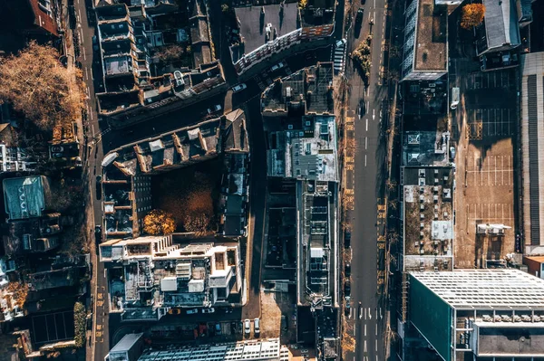 Вид Лондона Воздуха Узкие Улочки Классические Дома Традиционная Британия Панорама — стоковое фото
