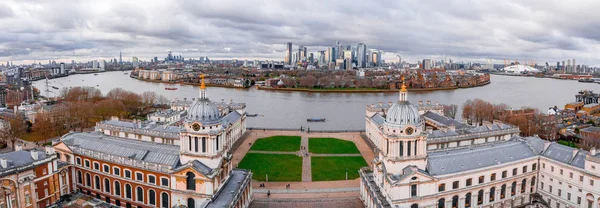 Widok Lotu Ptaka Narodowe Muzeum Morskie Greenwich Anglia Piękna Architektura — Zdjęcie stockowe