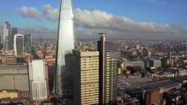 Impresionante Vista Panorámica Del Distrito Ciudad Londres Con Puente Torre — Vídeos de Stock