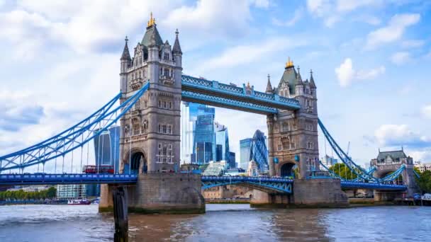 Tower Bridge Londra Regno Unito Apertura Ponte Levatoio Uno Dei — Video Stock