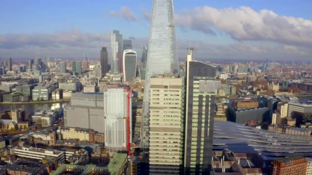 Impresionante Vista Panorámica Del Distrito Ciudad Londres Con Puente Torre — Vídeo de stock