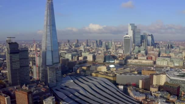 Impresionante Vista Panorámica Del Distrito Ciudad Londres Con Puente Torre — Vídeo de stock