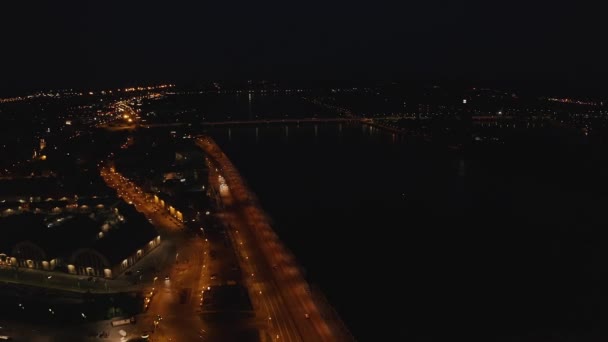 Vue Panoramique Aérienne Ville Riga Avec Une Église Saint Pierre — Video