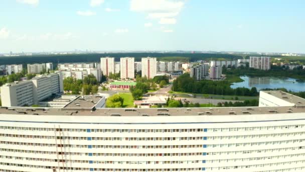 Vista Aérea Hospital Letão Edifício Branco Enorme Estilo Pós Russo — Vídeo de Stock