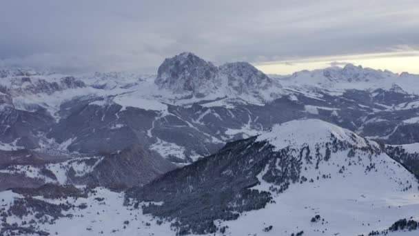 Talya Alpler Üzerinde Güzel Bir Gün Batımı Val Gardena Nın — Stok video