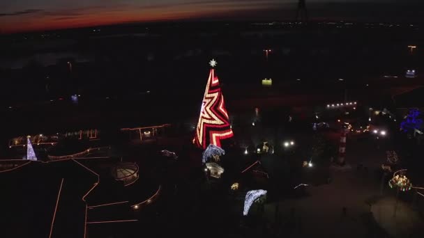 Pohon Natal Yang Paling Indah Eropa Terletak Riga Latvia Fasilitas — Stok Video