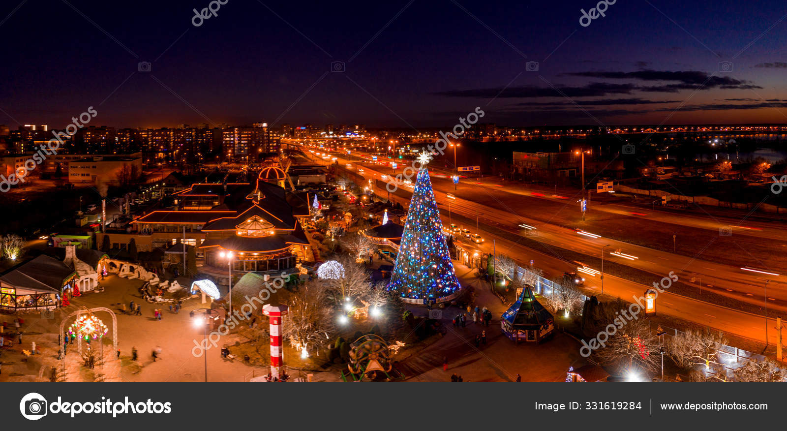 Largest Most Beautiful Christmas Tree Europe Located Riga Latvia
