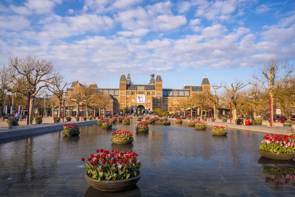 Amsterdam Holandia Czerwca 2019 Piękny Widok Muzeum Rijksmuseum Amsterdamie Holandia — Zdjęcie stockowe