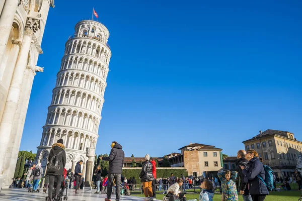 Pisa Italië Mei 2019 Uitzicht Pisa Toren Pisa Italië Mensen — Stockfoto