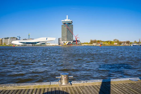 Time Lapse Vista Del Canale Eye Film Museo Sull Altro — Foto Stock