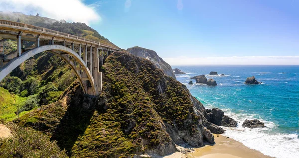 Pacific Coast Highway (Highway 1) at southern end of Big Sur, California near Bixby Bridge (Rocky Creek Bridge)