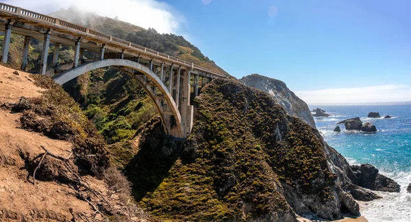 Pacific Coast Highway (Highway 1) at southern end of Big Sur, California near Bixby Bridge (Rocky Creek Bridge)