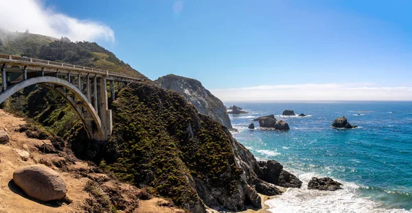 Pacific Coast Highway (Highway 1) at southern end of Big Sur, California near Bixby Bridge (Rocky Creek Bridge)