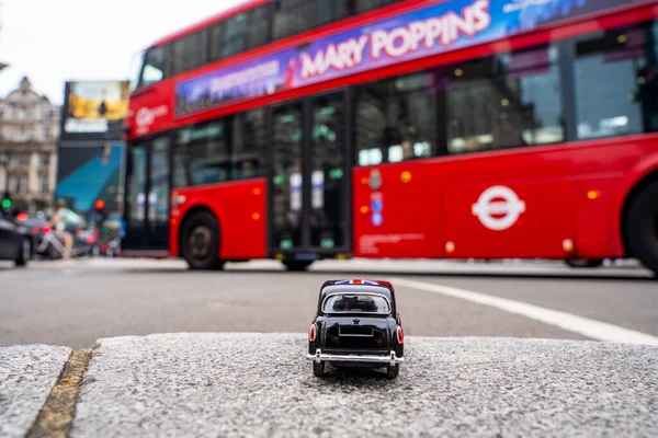 July 2019 London Beautiful London Traffic Traditional Black Cab Driving — Stock Photo, Image
